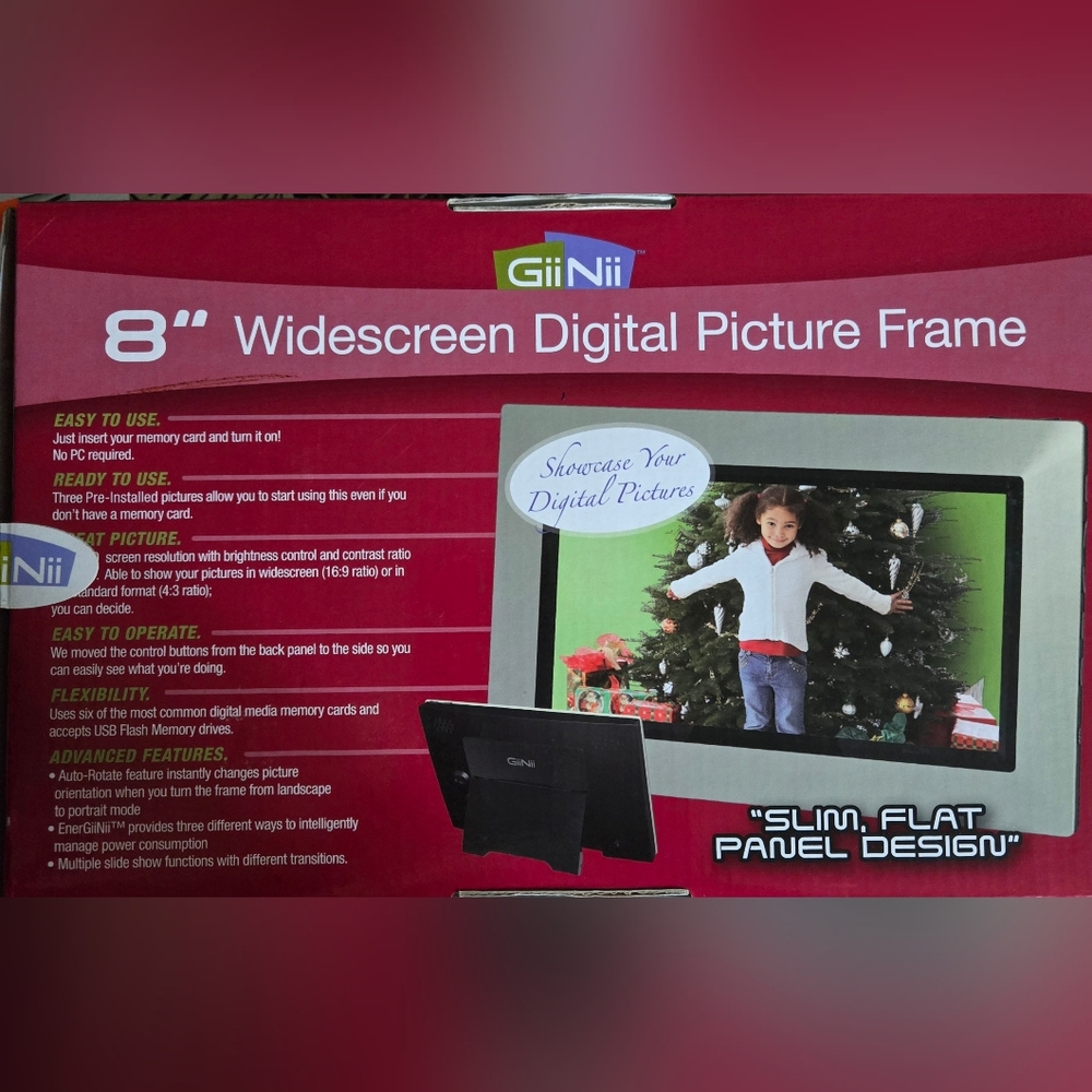 GiiNii 8" Wide-screen Digital Picture Frame